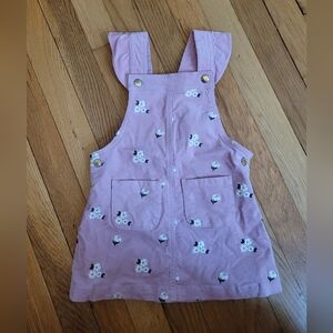 Pink Floral Kids Overalls